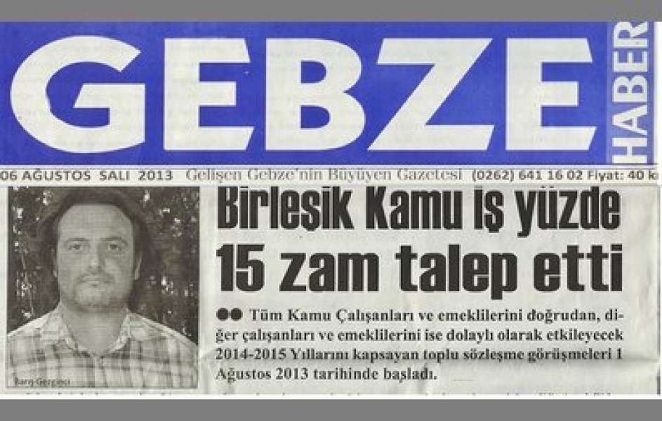 Birleşik Kamu İş Yüzde 15 Zam Talep Etti