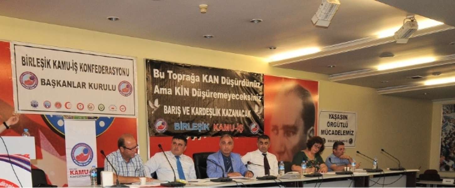 Konfederasyonumuz Birleşik Kamu-İş “Genişletilmiş Başkanlar Kurulu” toplantısını gerçekleştirdi.