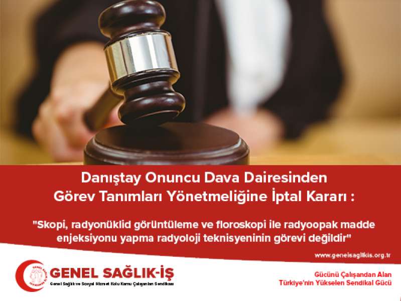 Danıştay Onuncu Dava Dairesinden Görev Tanımları Yönetmeliğine İptal Kararı