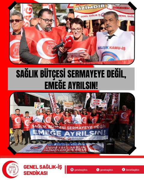 TBMM ÖNÜNDE BİR KEZ DAHA HAYKIRDIK: SERMAYEYE DEĞİL, SAĞLIĞA BÜTÇE!
