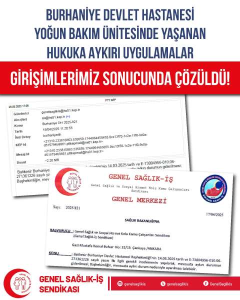 Burhaniye Devlet Hastanesi’nde Hukuka Aykırı Nöbet Uygulamalarına Son Verildi