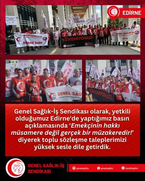 Yetkili Olduğumuz Edirne'de Basın Açıklaması Gerçekleştirdik