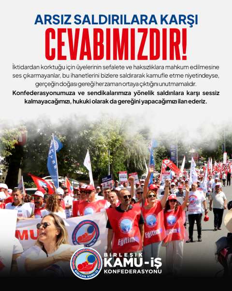 ARSIZ SALDIRILARA KARŞI CEVABIMIZDIR