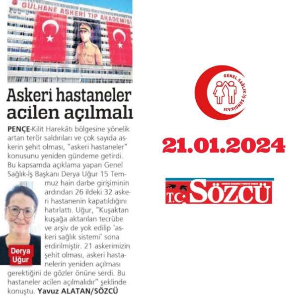 Askeri Hastaneler Acilen Açılmalı