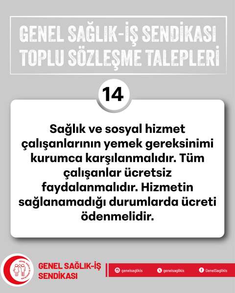 8. DÖNEM TOPLU SÖZLEŞME TALEPLERİMİZ