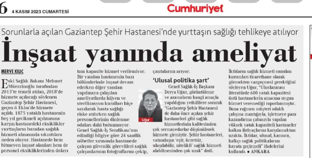 İnşaat Yanında Ameliyat