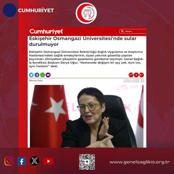 Eskişehir Osmangazi Üniversitesi'nde sular durulmuyor / Cumhuriyet 12.5.2024