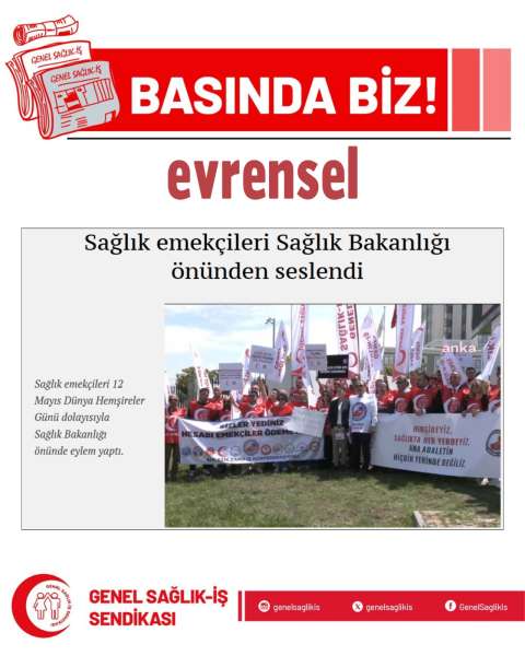 Sağlık emekçileri Sağlık Bakanlığı önünden seslendi / Evrensel