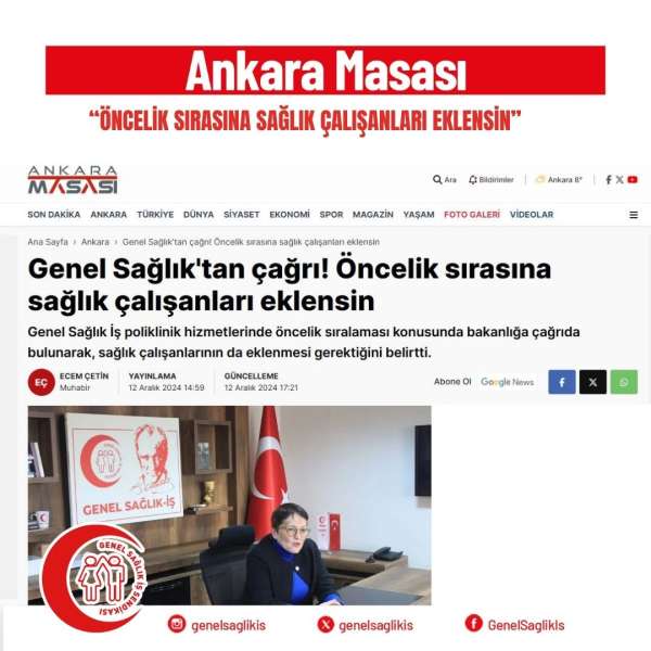 Genel Sağlık'tan çağrı! Öncelik sırasına sağlık çalışanları eklensin
