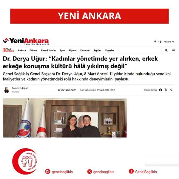 Dr. Derya Uğur: “Kadınlar yönetimde yer alırken, erkek erkeğe konuşma kültürü hâlâ yıkılmış değil”