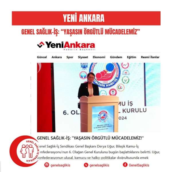Birleşik Kamu-İş 6. Olağan Genel Kurulu Ankara’da başladı