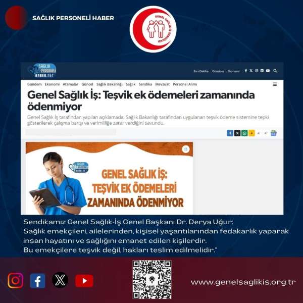 Genel Sağlık İş: Teşvik ek ödemeleri zamanında ödenmiyor