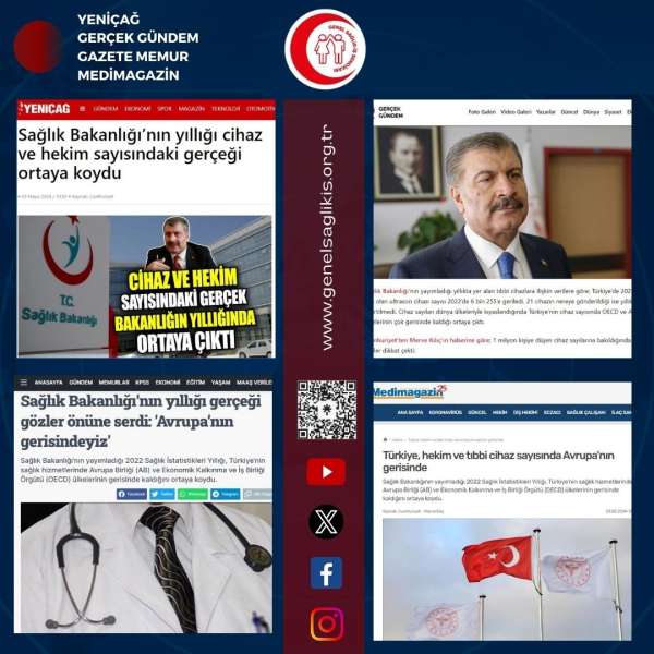 Sağlık Bakanlığı'nın yıllığı, gerçeği gözler önüne serdi! Türkiye, cihaz ve hekim sayısında Avrupa’nın gerisinde / Basında Çıkan Diğer Haberlerimiz